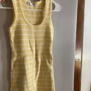 Yellow Striped Tank Dress